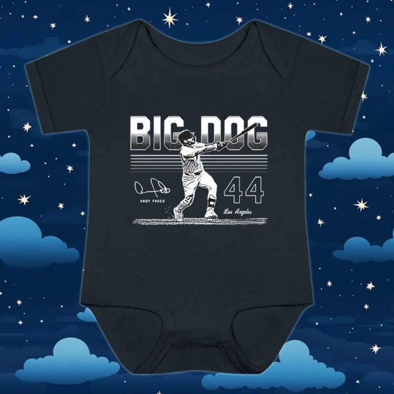 Andy Pages Los Angeles Dodgers big dog signature t shirt
