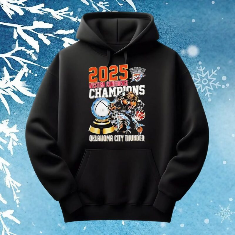 Western Conference Champions Oklahoma City Thunder NBA 2025 T Shirt