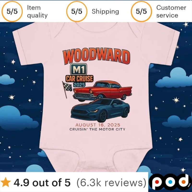 2025 Woodward M1 Car Cruise t shirt