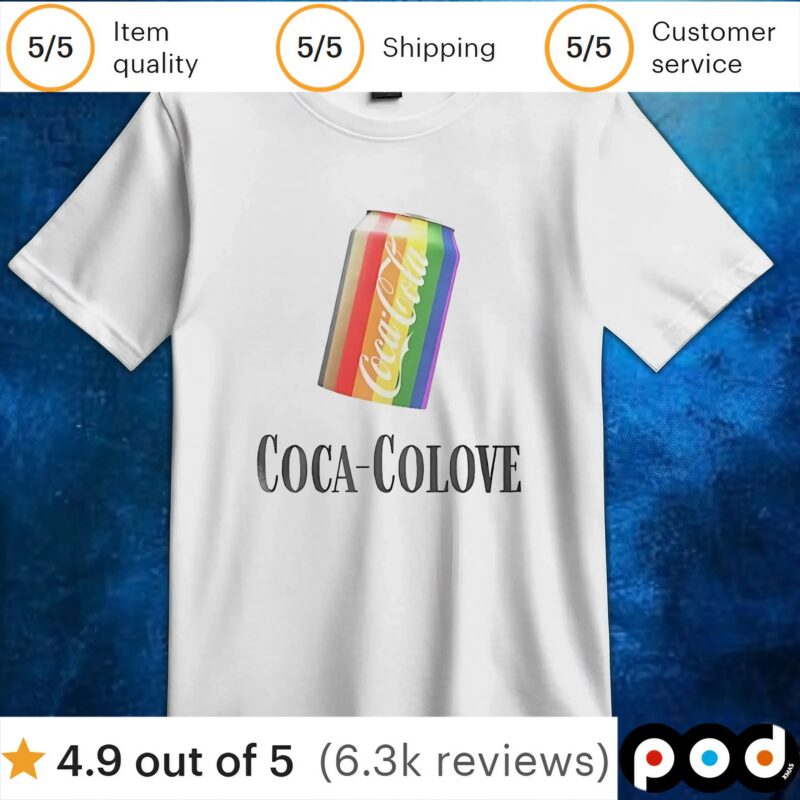 Coca-Colove is love Cola pride month t shirt