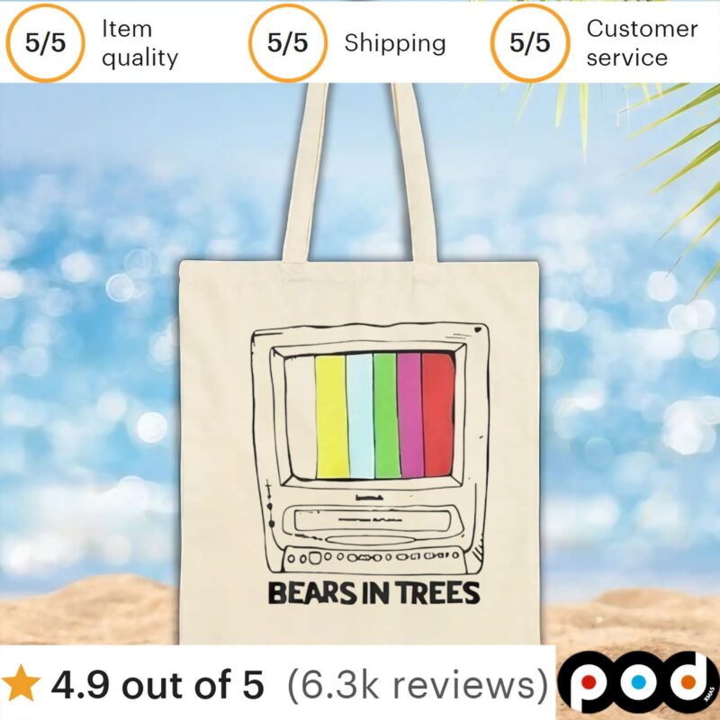 Bears in trees retro tv t shirt