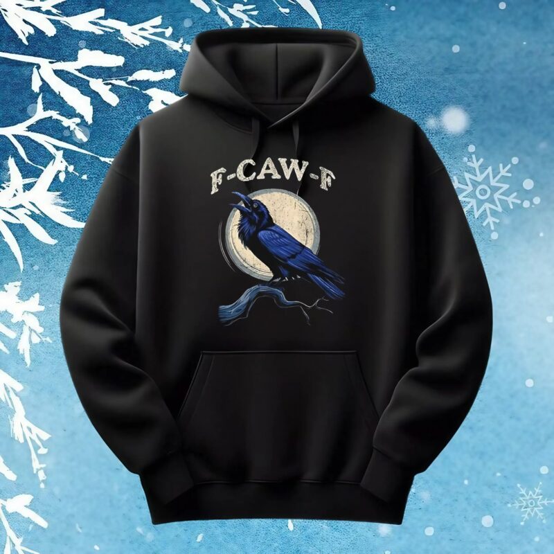 F-Caw-F bird moon t shirt