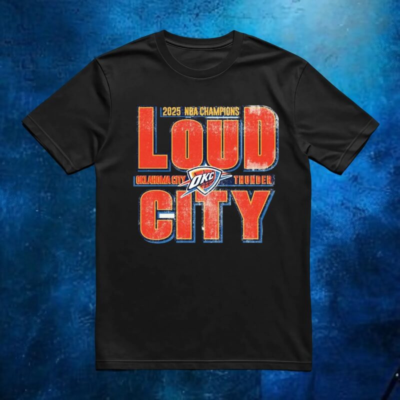 OKC Thunder 2025 NBA Champions Loud City Vintage T shirt