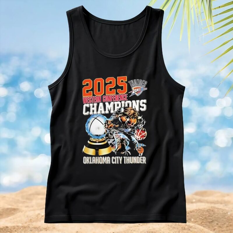 Western Conference Champions Oklahoma City Thunder NBA 2025 T Shirt