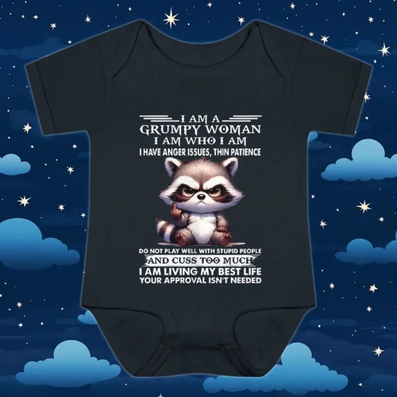 Raccoon fuck i am a grumpy woman i am who i am t shirt
