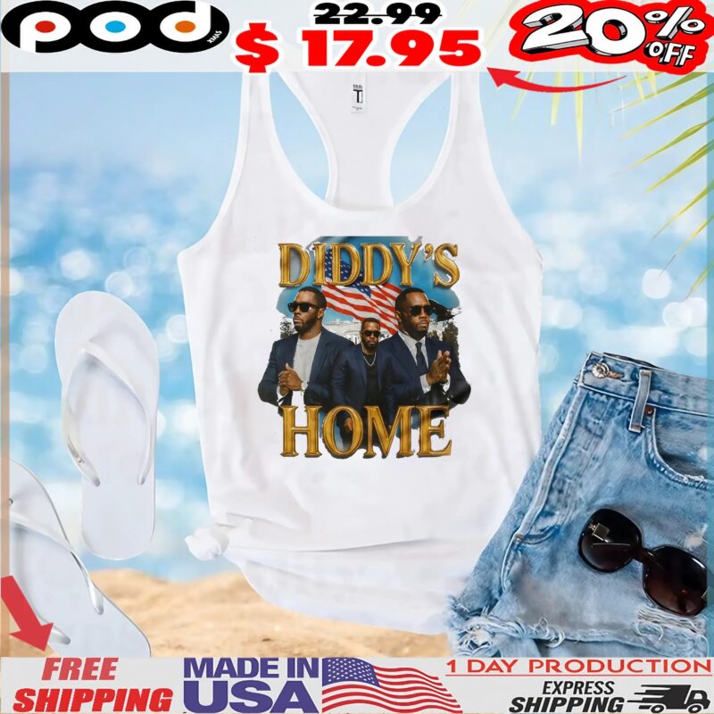 Diddy's Home White House Flag Vintage Bootleg Style T Shirt