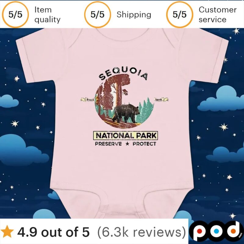 California National Park Sequoia t shirt