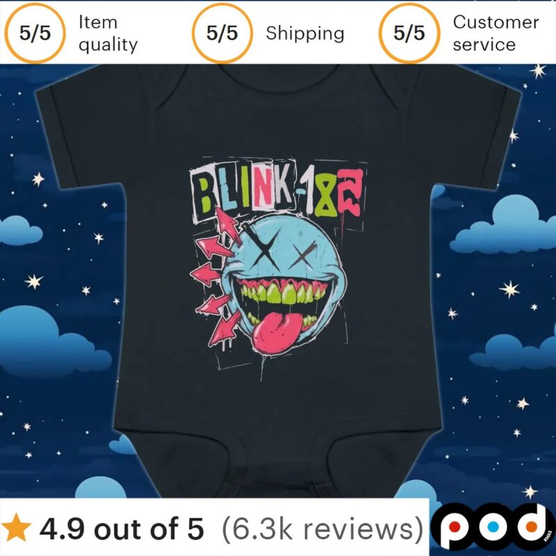 Blink-182 Green Teeth Smile Logo T Shirt