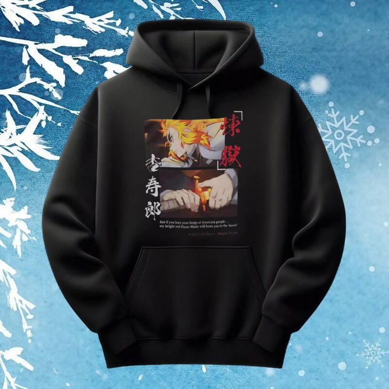 Demon Slayer Kimetsu No Yaiba Rengoku Sword Anime T Shirt