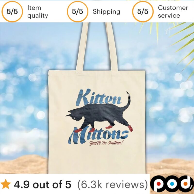 Black cat kitten mittens you’ll be smitten t shirt