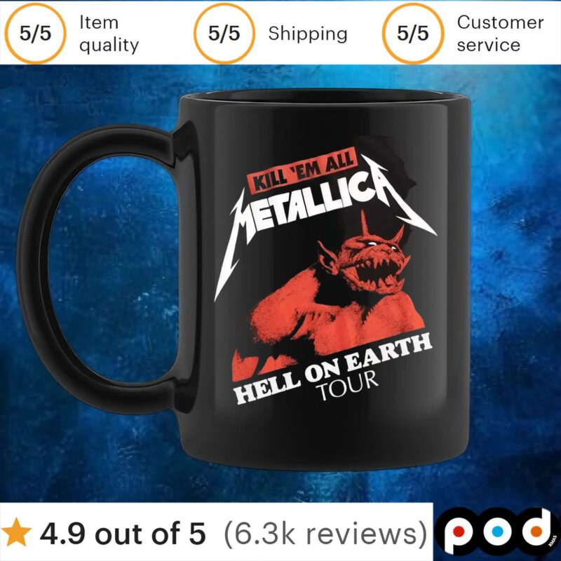 Metallica Kill 'Em All Hell On Earth Tour T Shirt