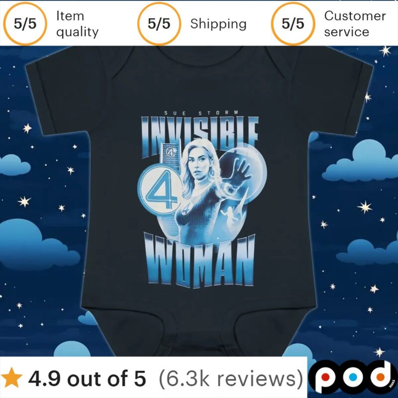 Marvel The Fantastic 4 First Steps Invisible Woman T Shirt