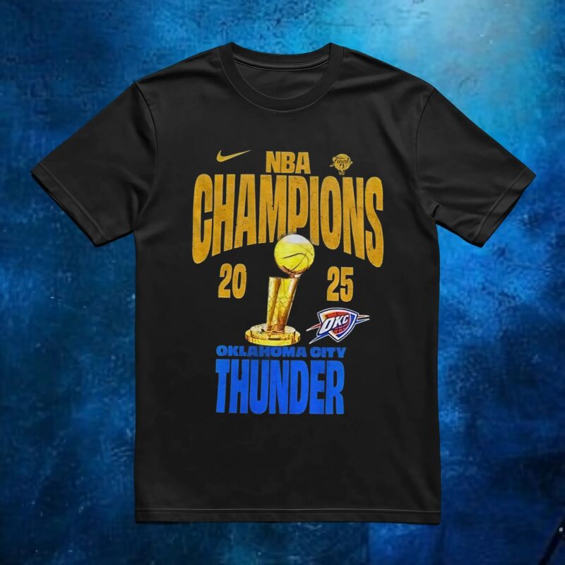 Oklahoma City Thunder NBA Finals Champions Winner Trophy 2025 T Shirt