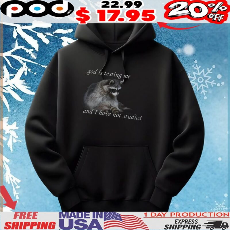 Raccoon God Is Testing Me And I Have Not Studied MEME T Shirt