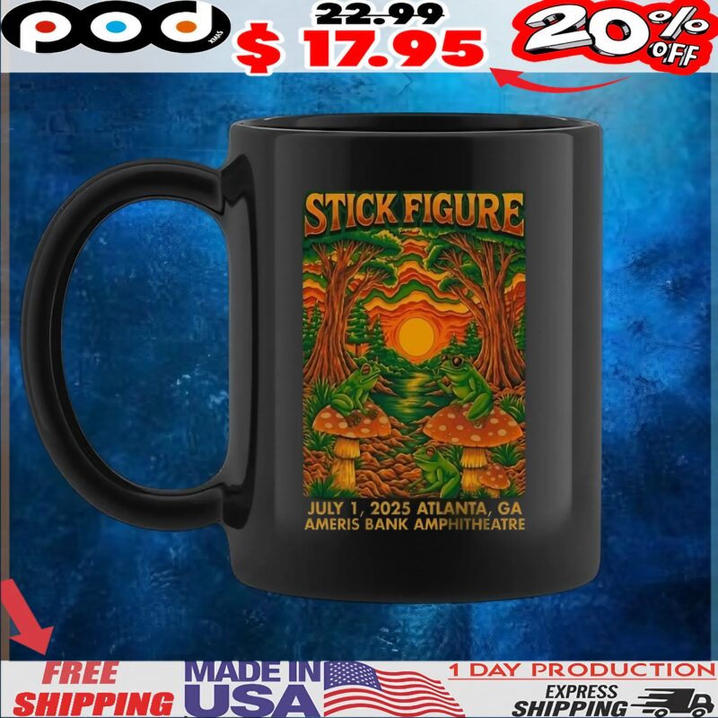 Stick Figure Jul 1 2025 Ameris Bank Amphitheatre In Alpharetta GA Frogs Forest T Shirt Stick Figure Jul 1 2025 Ameris Bank Amphitheatre In Alpharetta GA Frogs Forest T Shirt