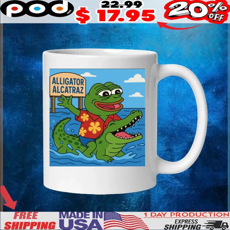 Pepe Alligator Alcatraz Meme T Shirt