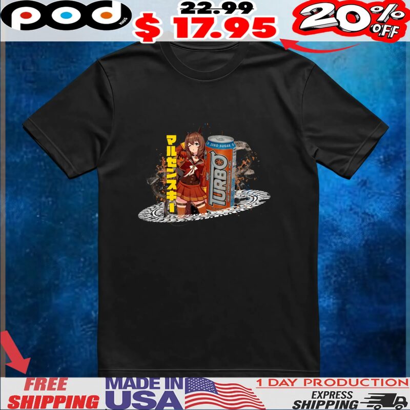 TURBO Energy Drink Anime Character Zero Sugar Design T shirt