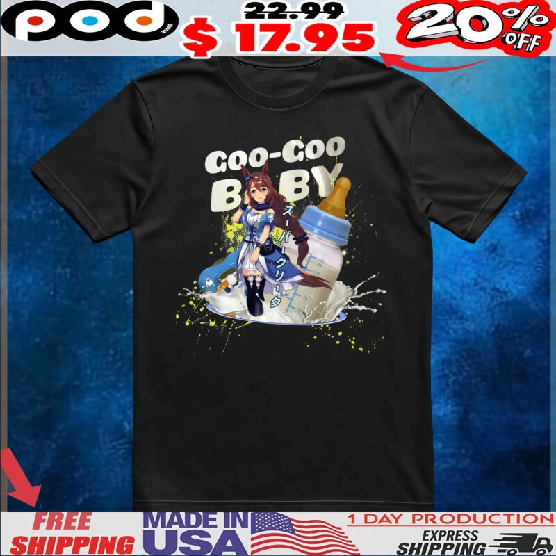 Super Creek Uma Musume Pretty Derby Goo Goo Baby Milk Bottle Anime T Shirt