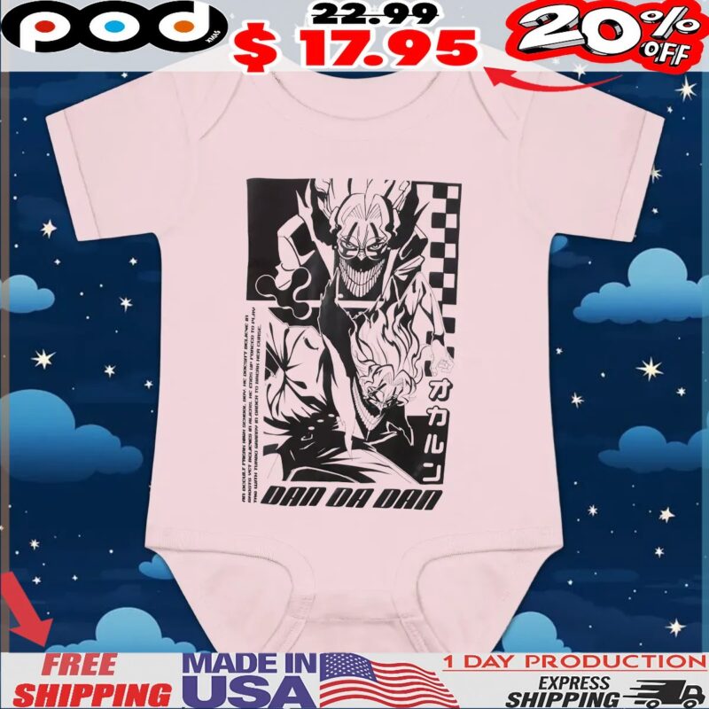Dandadan Okarun Black and White Jumbo Comic T Shirt