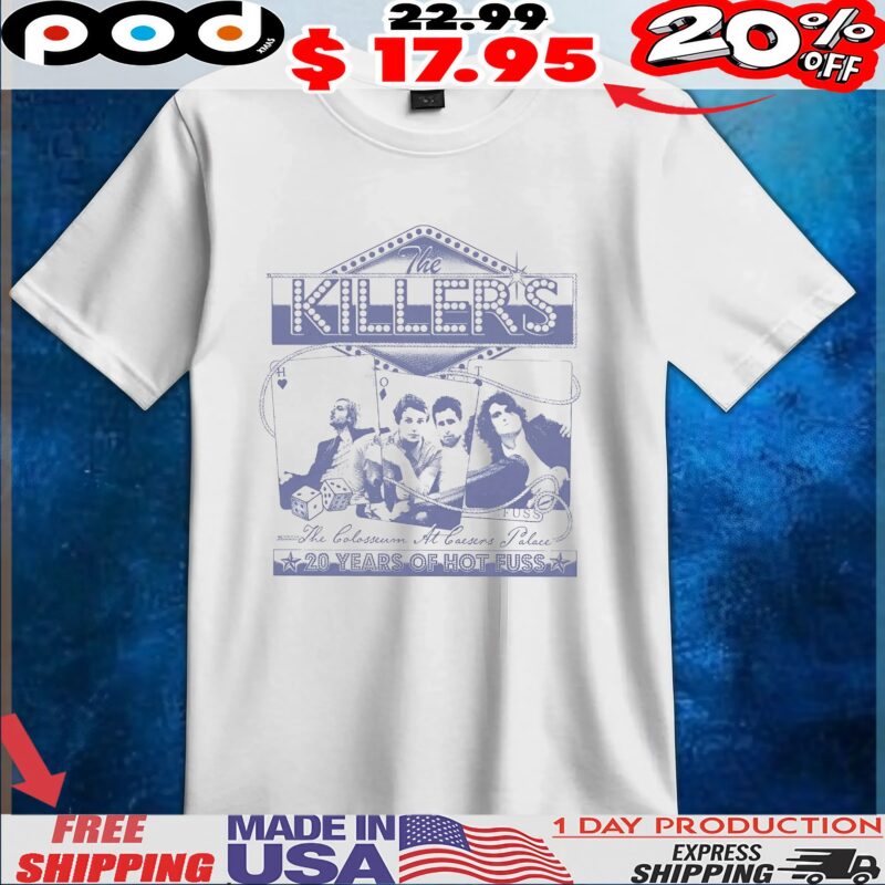 The Killers The Colosseum At Caesars Palace 20 Years Of Hot Fuss Card T Shirt