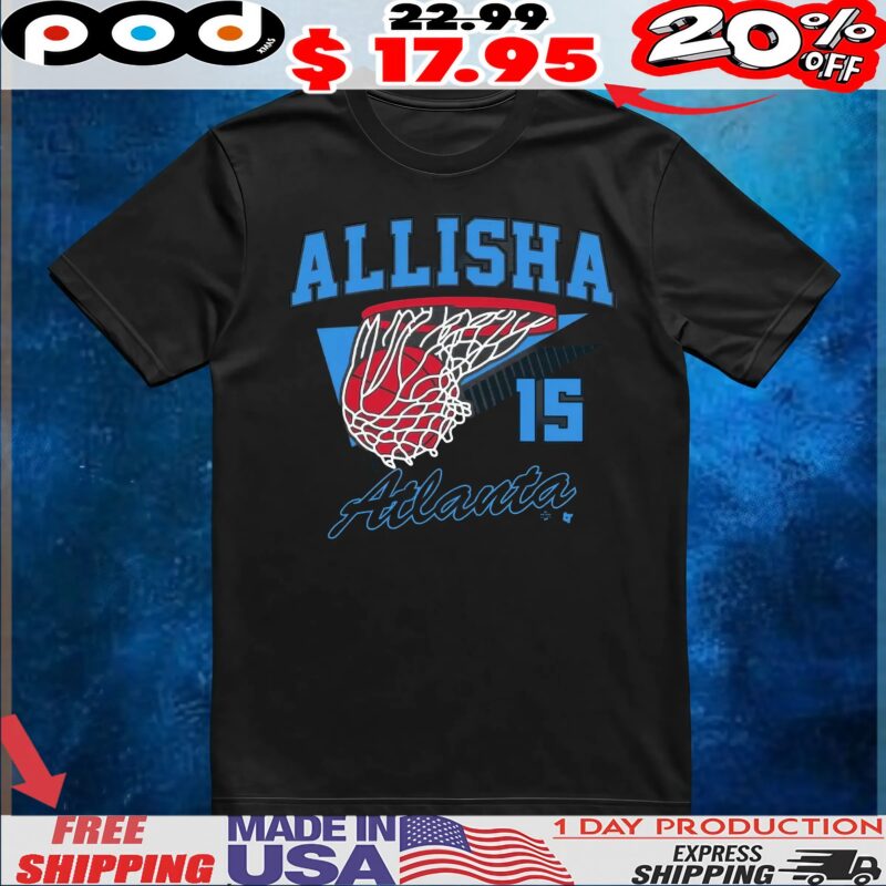 Allisha Gray Retro Swish Atlanta 15 T Shirt