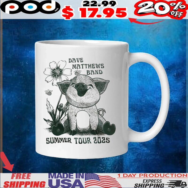 Dave Matthews Band Summer Tour 2025 Cute Pig T Shirt