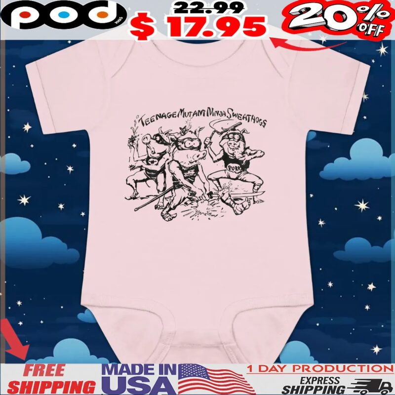Meenage Mutant Minja Sweathogs Pork T Shirt