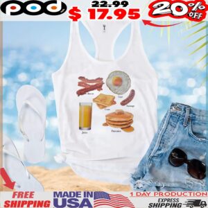Bacon Eggs Sausage Toast Juice Pancakes Breakfast T Shirt