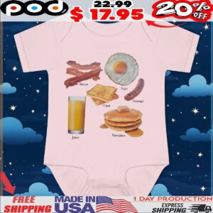 Bacon Eggs Sausage Toast Juice Pancakes Breakfast T Shirt