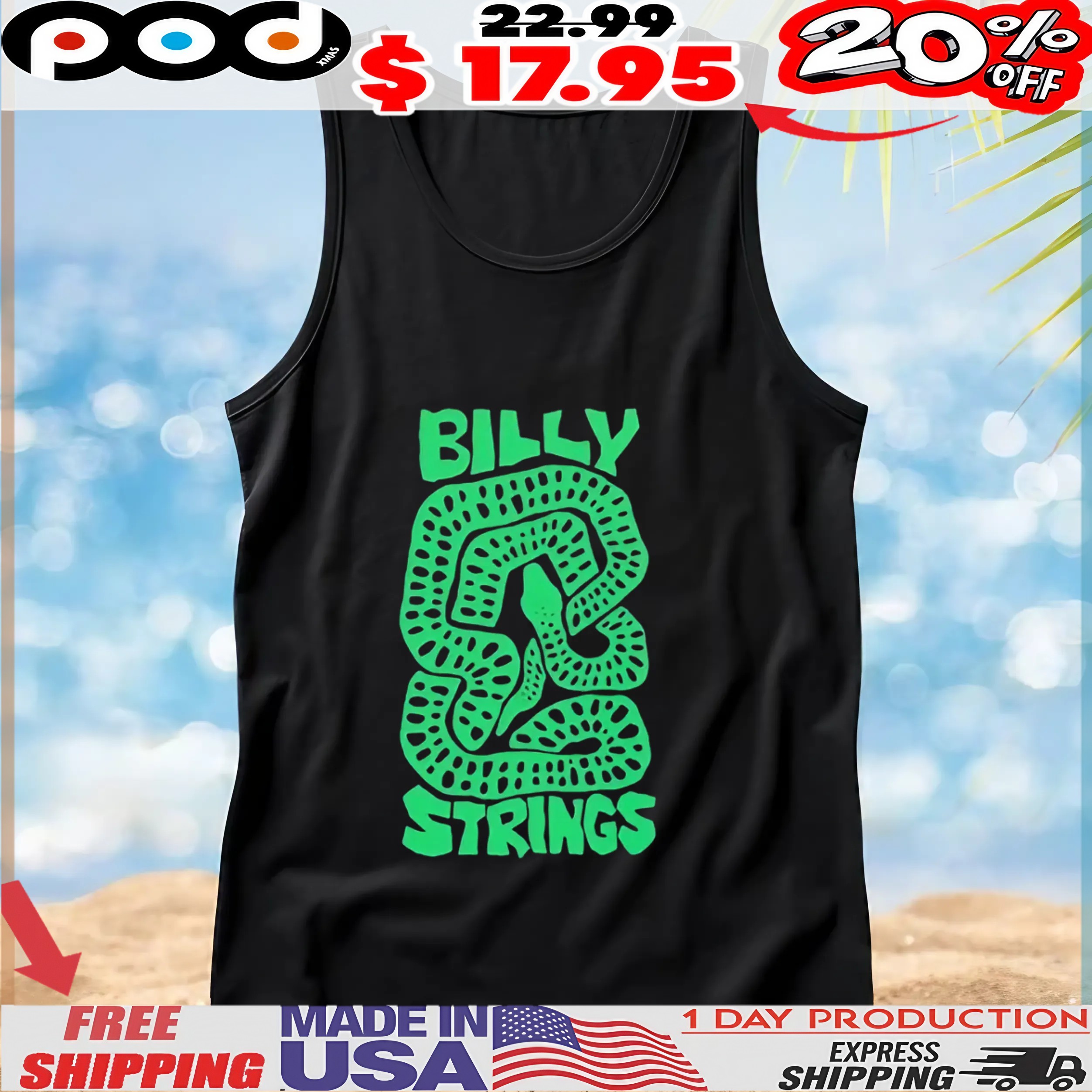 Billy Strings Australia And New Zealand 2025 Tour The Snake T Shirt