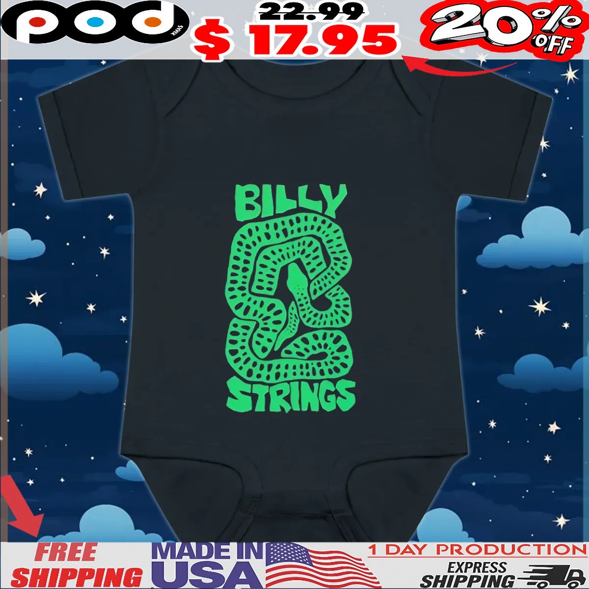 Billy Strings Australia And New Zealand 2025 Tour The Snake T Shirt