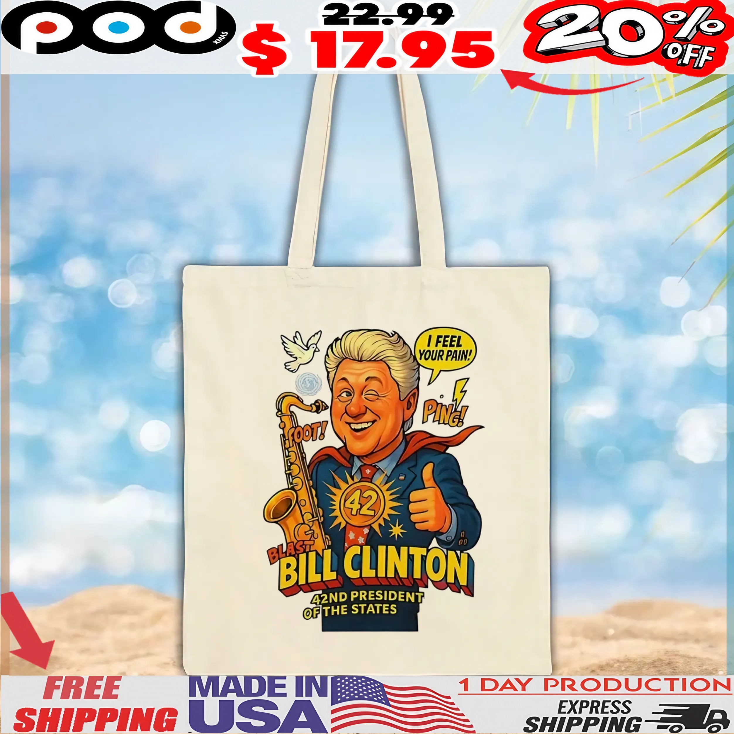 Blast Bill Clinton 42nd President Of The United States I feel your pain T Shirt