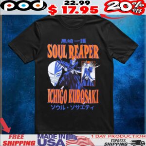 Bleach Soul Reaper Ichigo Kurosaki Anime T Shirt