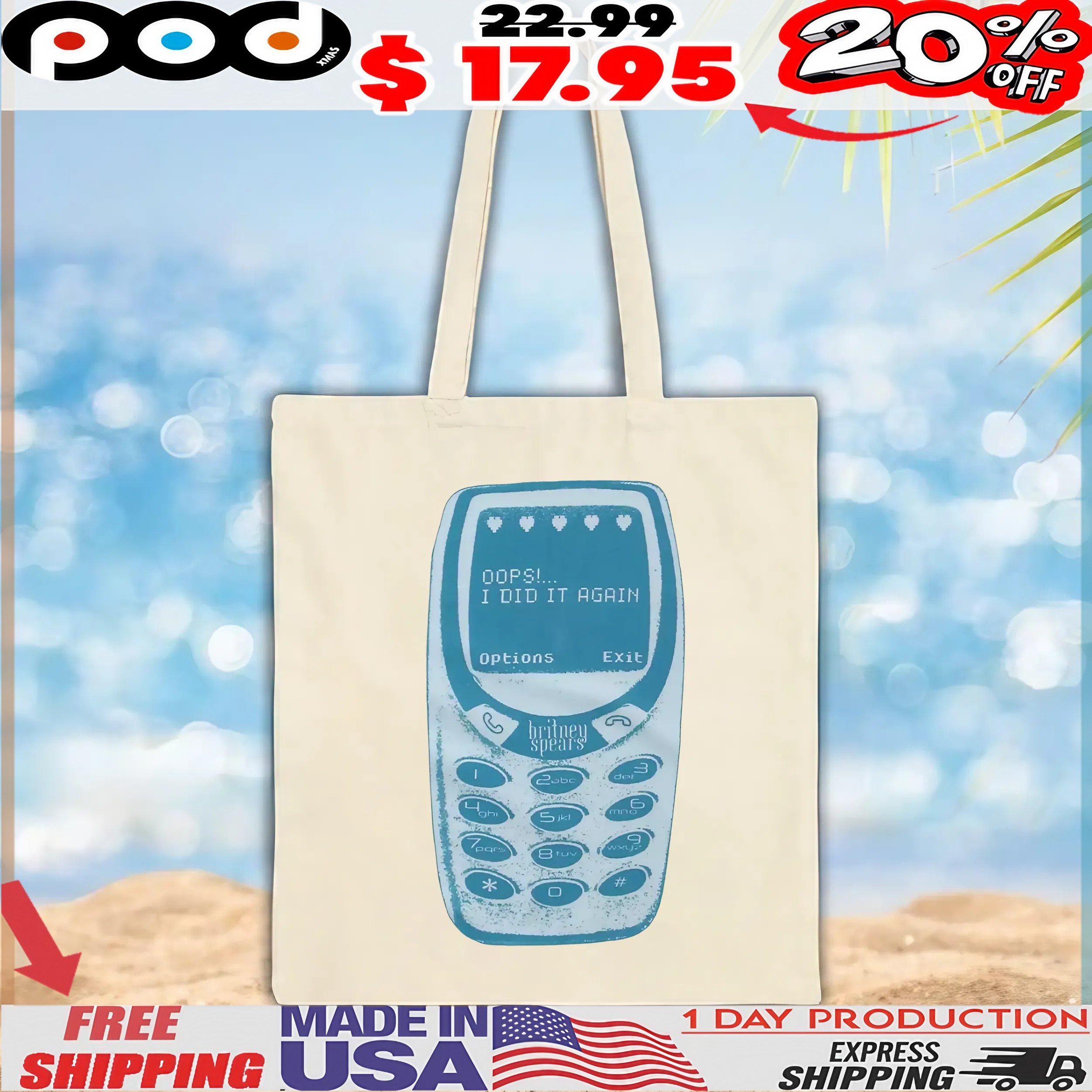 Britney Spears Oops I Did It Again Cell Phone T Shirt