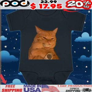 Cat Diamond Grill And Luxury Watch T Shirt
