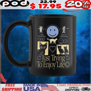 Cat I Am Choosing Lots Of Happiness Just Trying To Enjoy Life T Shirt