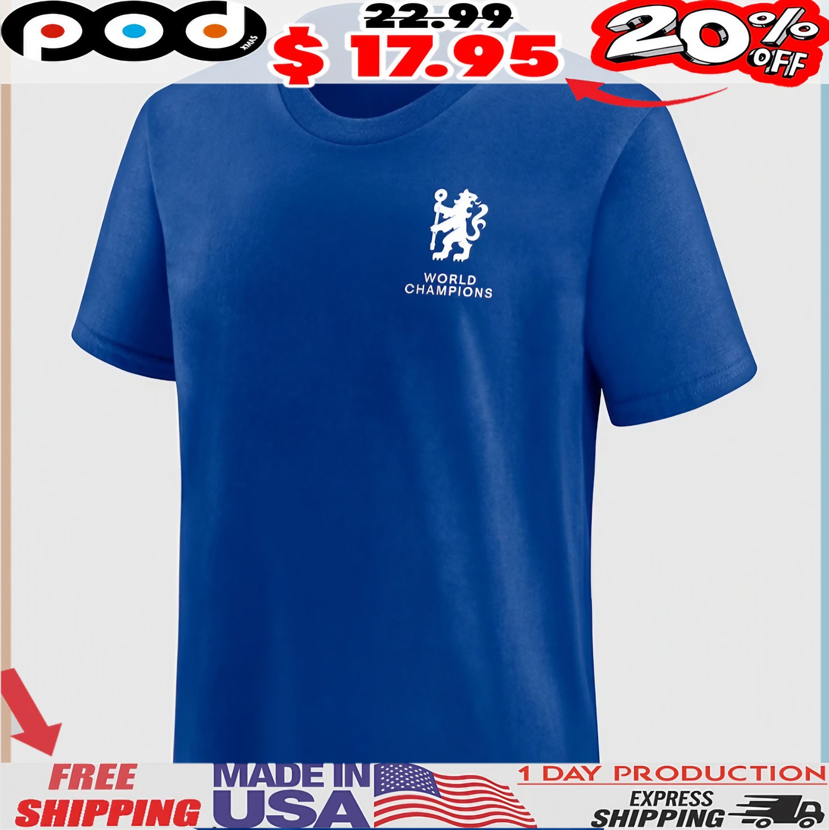Chelsea First Europe, Now The World Mascot Graphic T Shirt Chelsea First Europe, Now The World Mascot Graphic T Shirt