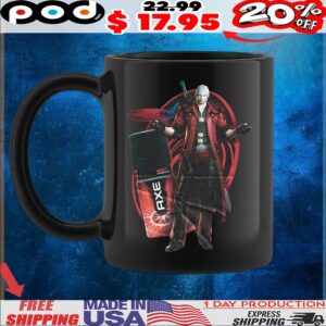 Dante Devil May Cry do Capcom Axe Black Game T Shirt