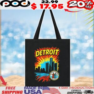 Detroit comic style retro logo t shirt