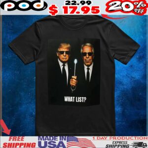 Donald Trump Jeffrey Epstein What List T Shirt
