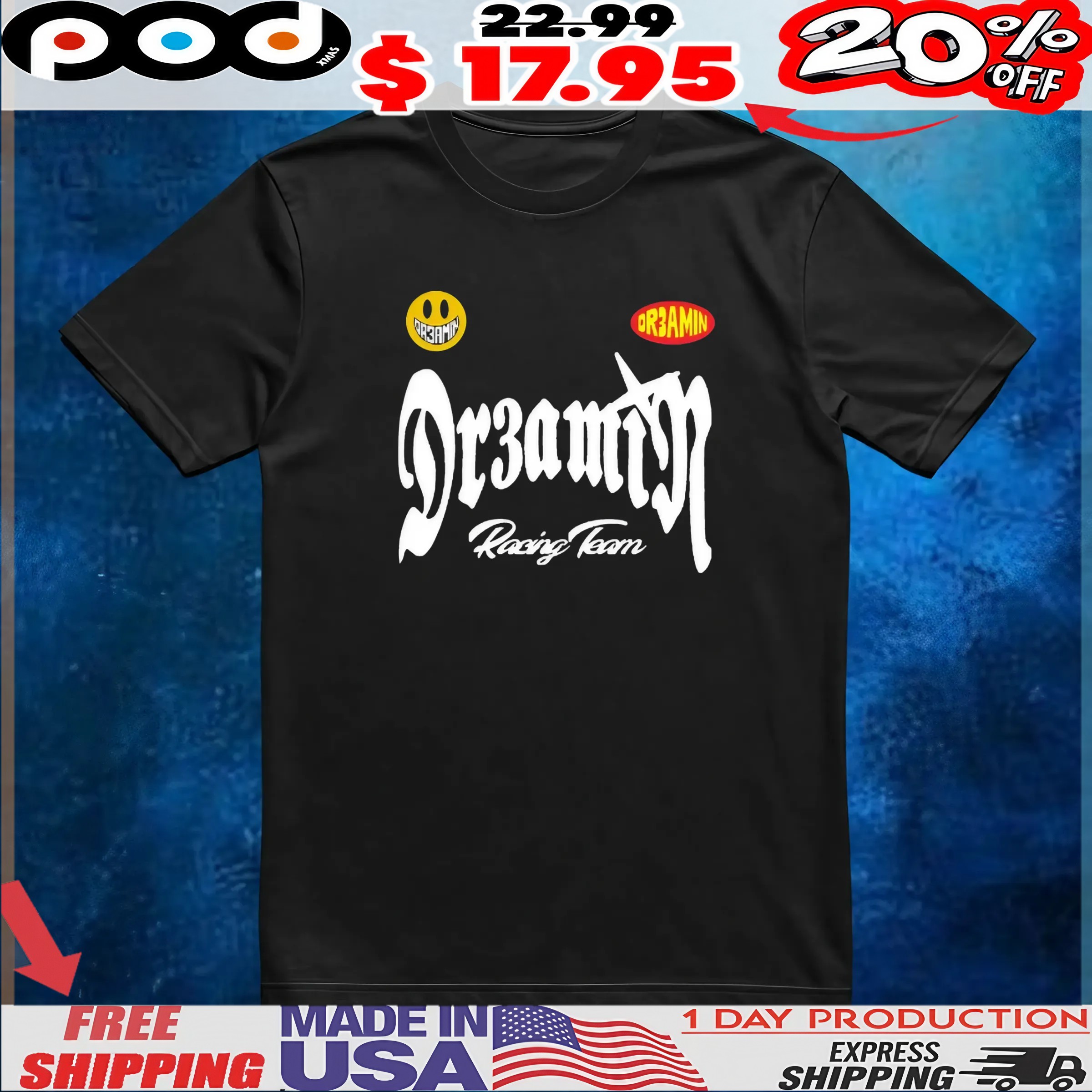 Dr3amin racing team icon emoji t shirt Dr3amin racing team icon emoji t shirt