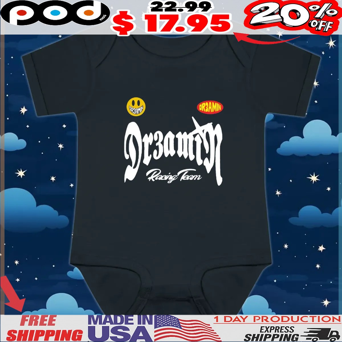 Dr3amin racing team icon emoji t shirt Dr3amin racing team icon emoji t shirt