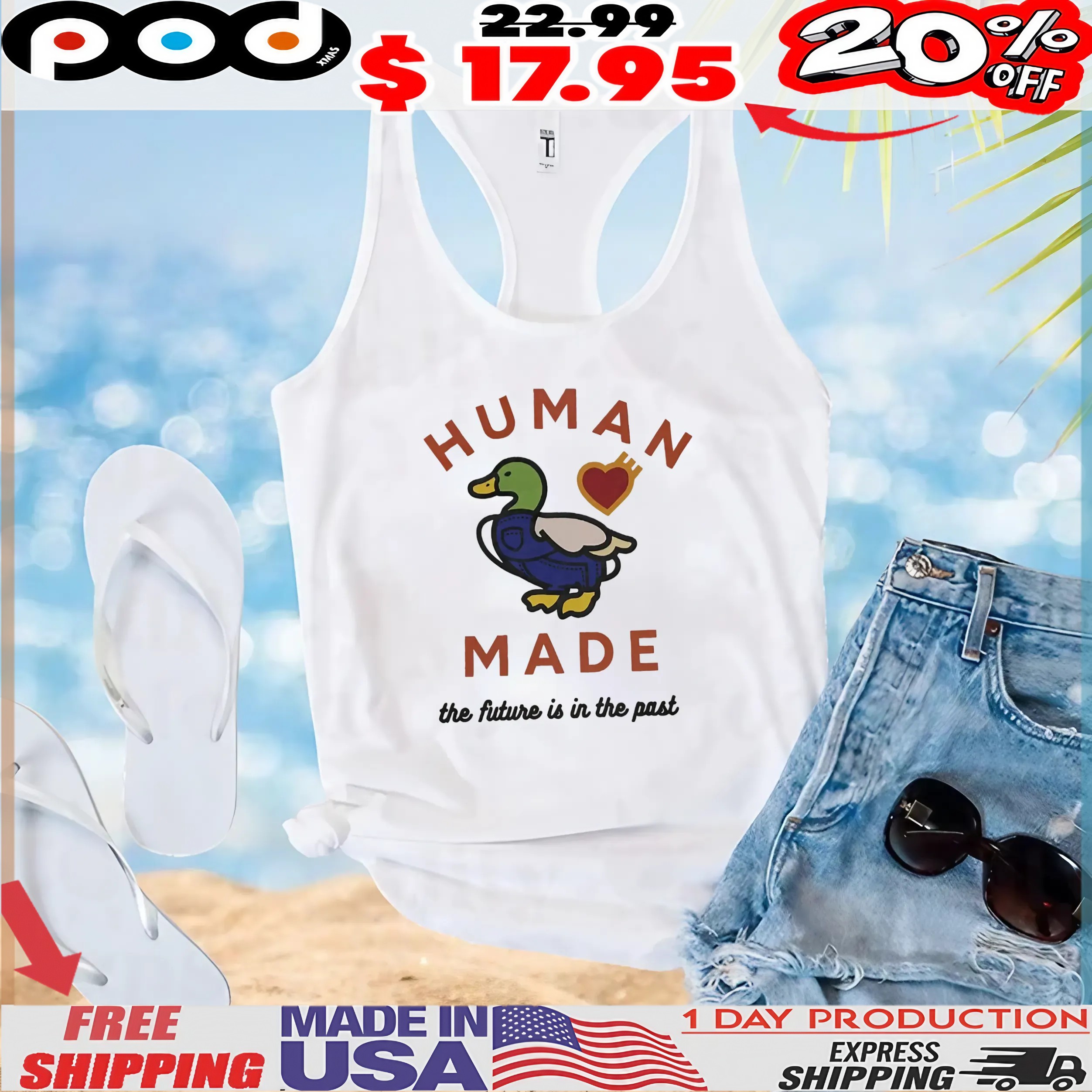 Duck Human Made The Future Is In The Past T Shirt Duck Human Made The Future Is In The Past T Shirt