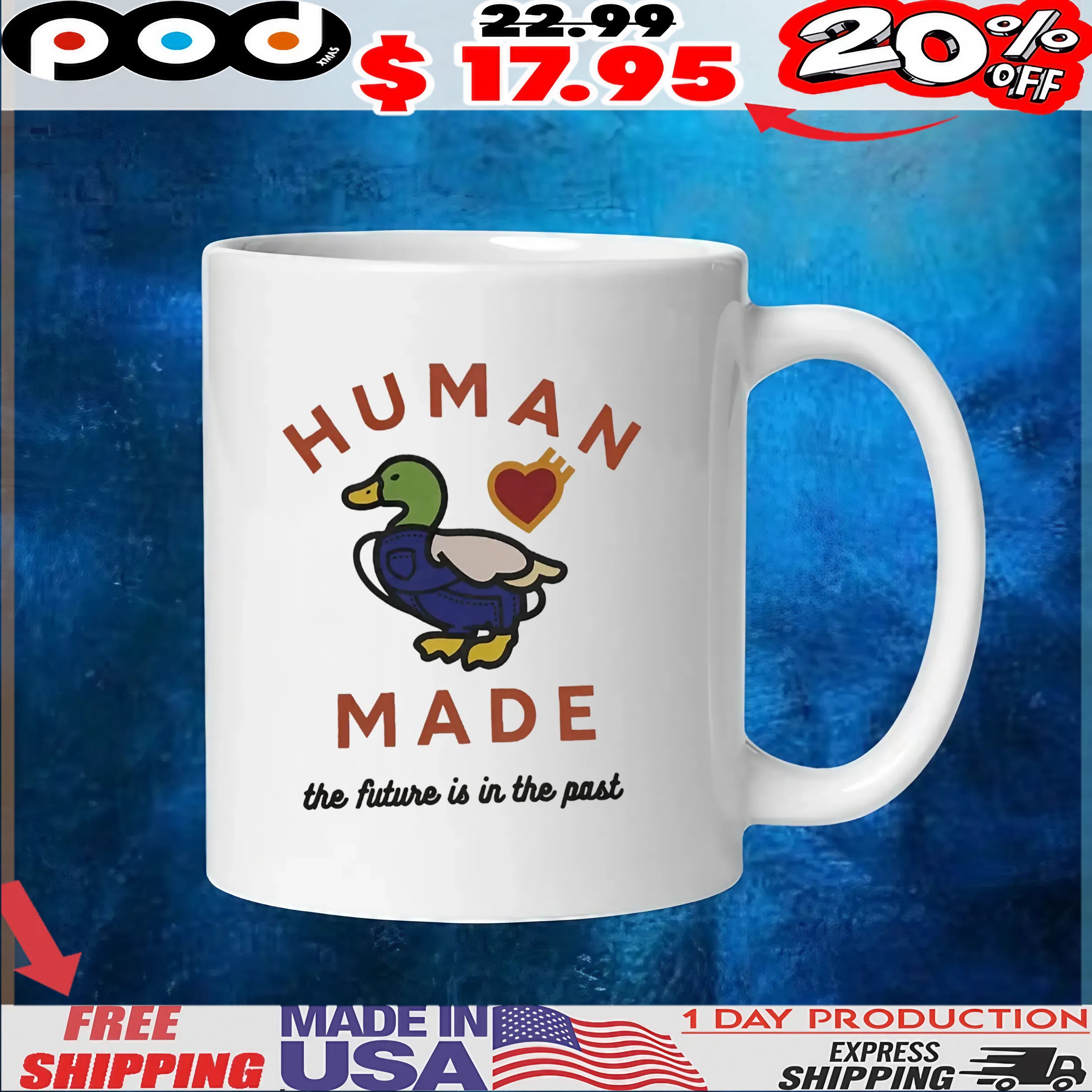 Duck Human Made The Future Is In The Past T Shirt Duck Human Made The Future Is In The Past T Shirt