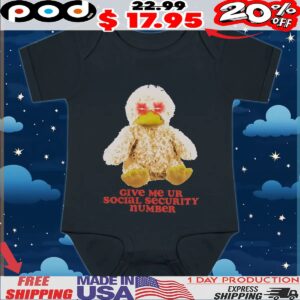 Duck Plush Give Me Ur Social Security Number T Shirt