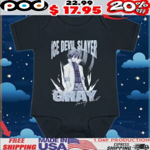 Fairy Tail Gray Fullbuster Ice Devil Slayer T Shirt