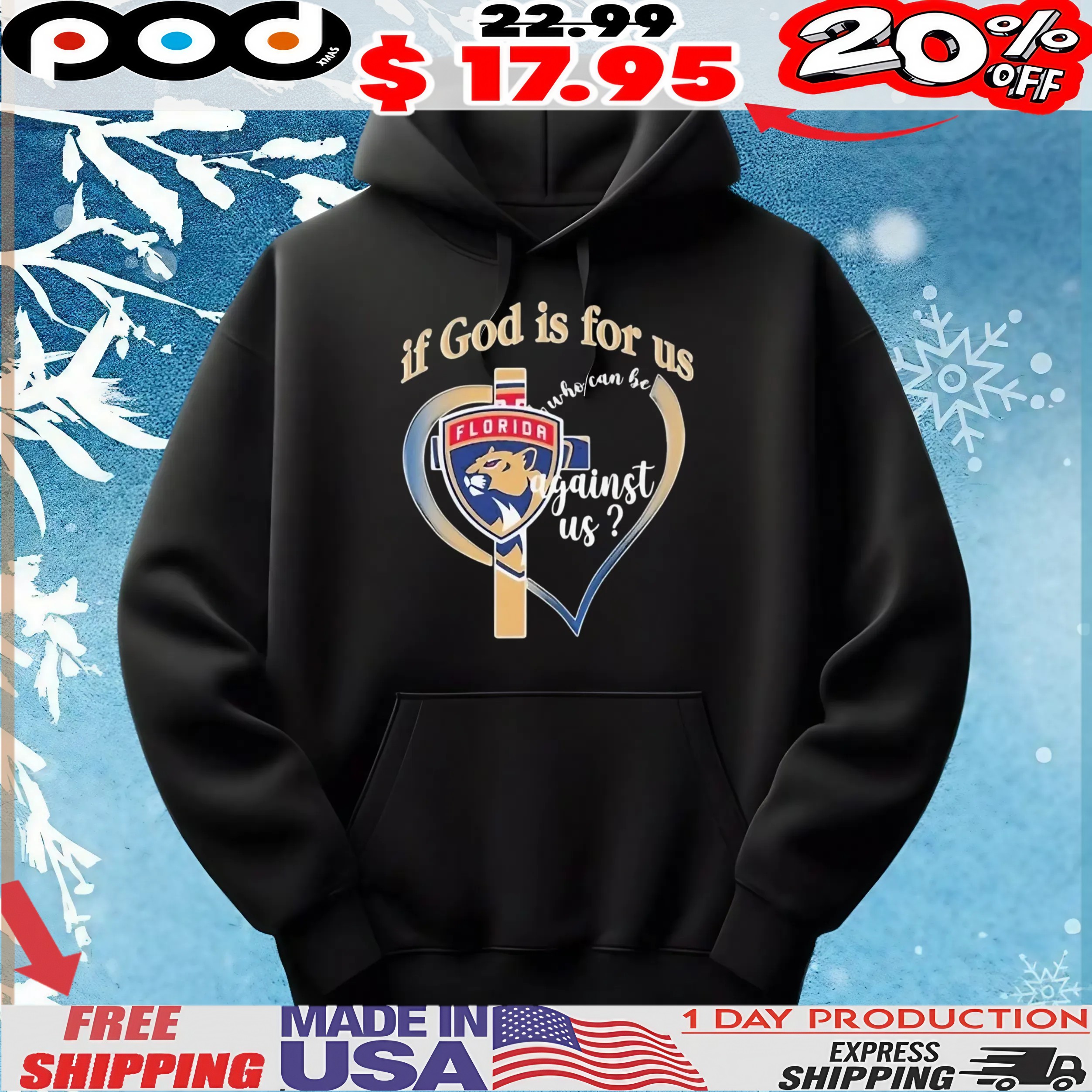 Florida Panthers If God Is For Us Who Can Be Against Us Heart T Shirt Florida Panthers If God Is For Us Who Can Be Against Us Heart T Shirt