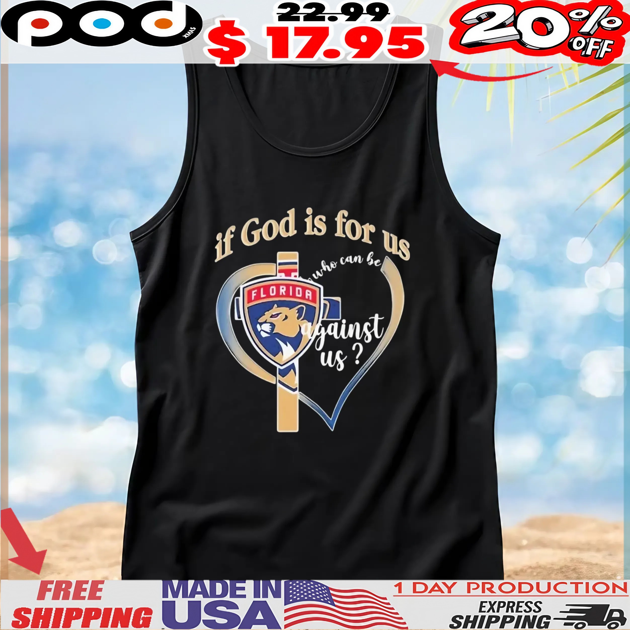 Florida Panthers If God Is For Us Who Can Be Against Us Heart T Shirt Florida Panthers If God Is For Us Who Can Be Against Us Heart T Shirt