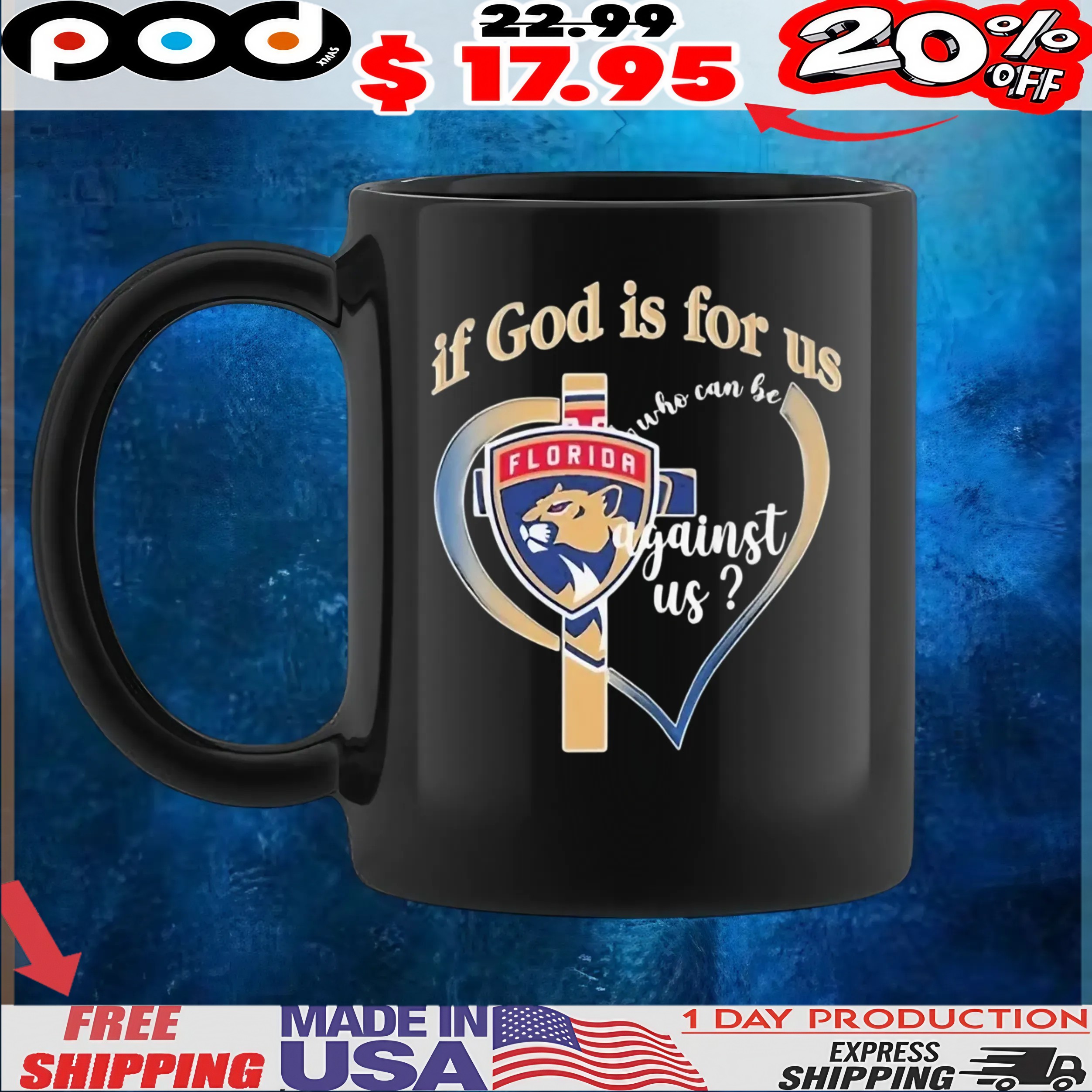 Florida Panthers If God Is For Us Who Can Be Against Us Heart T Shirt Florida Panthers If God Is For Us Who Can Be Against Us Heart T Shirt