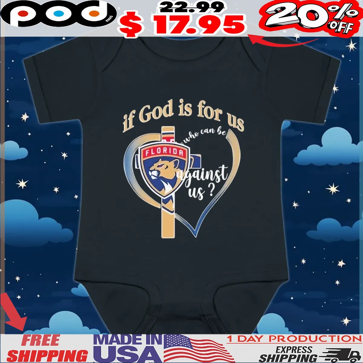 Florida Panthers If God Is For Us Who Can Be Against Us Heart T Shirt Florida Panthers If God Is For Us Who Can Be Against Us Heart T Shirt